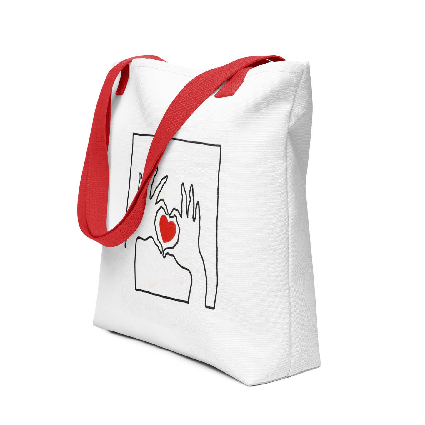 Heart Print Tote Bag