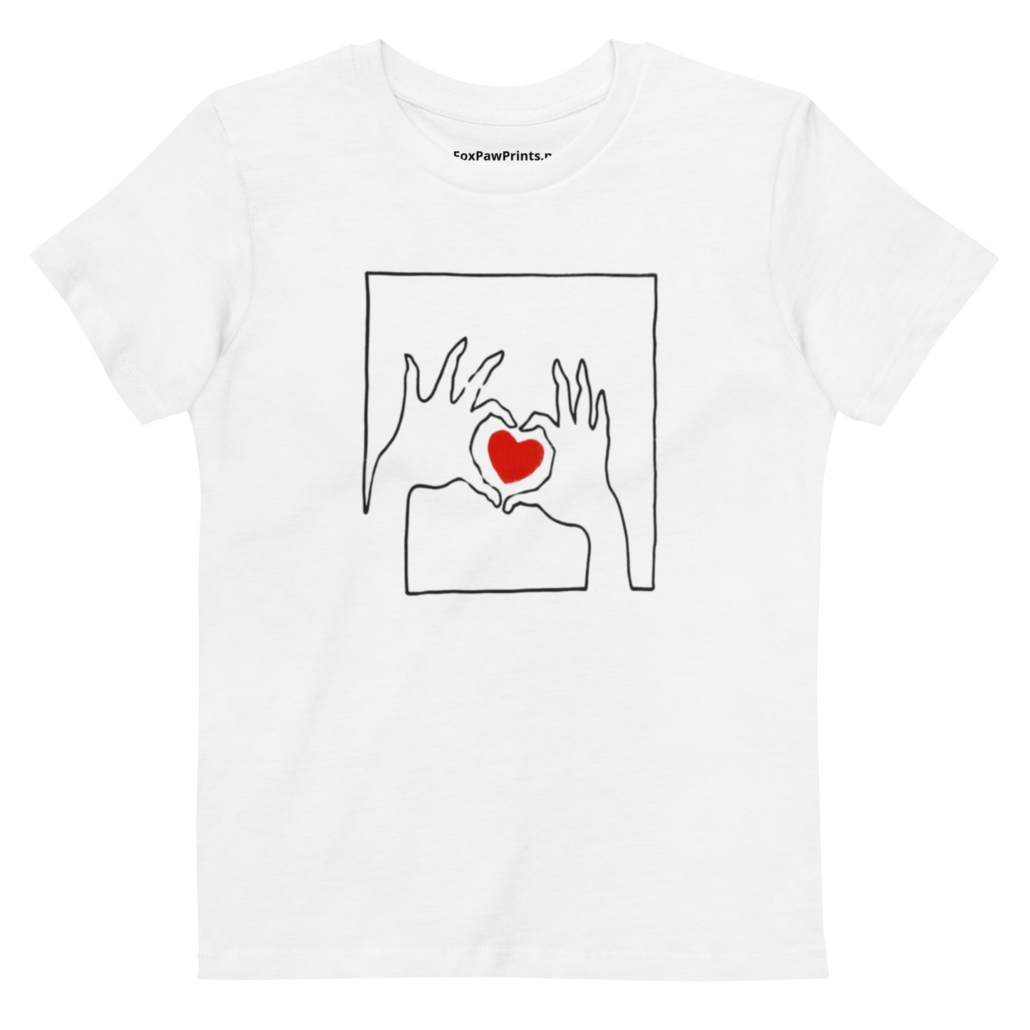 Organic Cotton Kids Heart Print T-Shirt
